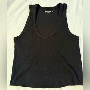 Abercrombie & Fitch Black Tank Crop Top